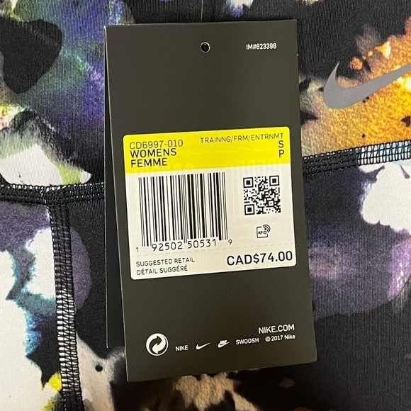 NIKE Dry One Tight Fit Print Floral Botanical Print Leggings Dri Fit - Picture 6 of 6